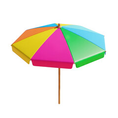 Obraz premium Multicolored beach umbrella