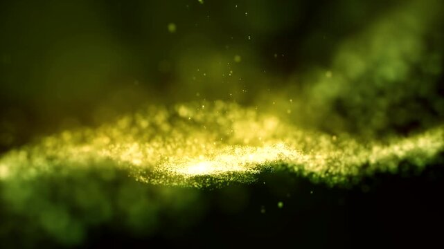 Green Glitters Background 4k Video