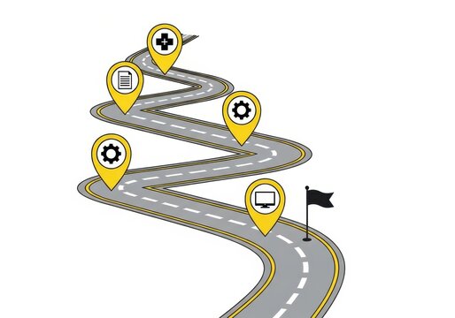 A roadmap to success with various checkpoints