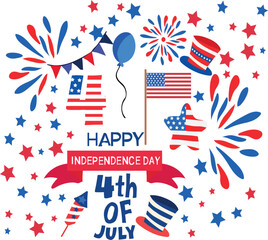 Obraz premium independence day usa is celebrated every year on 4 july
