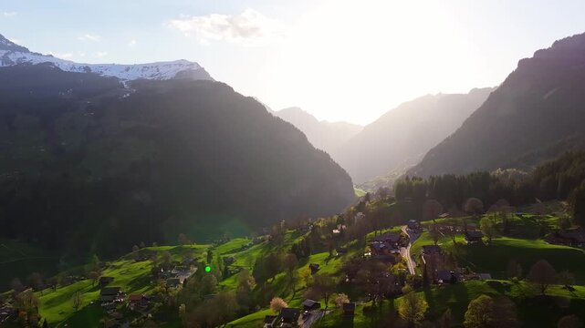 beautiful alpine pastures in the swiss alps 4k video