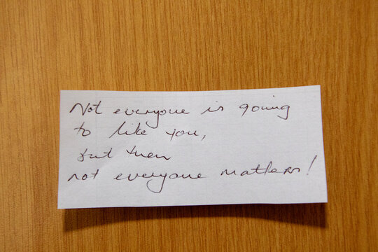 Note to self - not everyone matters
