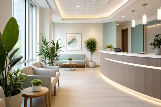 Clean Medical Waiting Room Without People