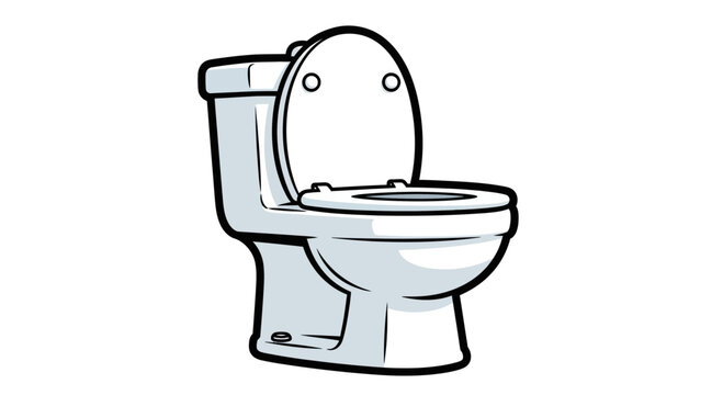 Modern White Toilet Bowl Isolated on White Background