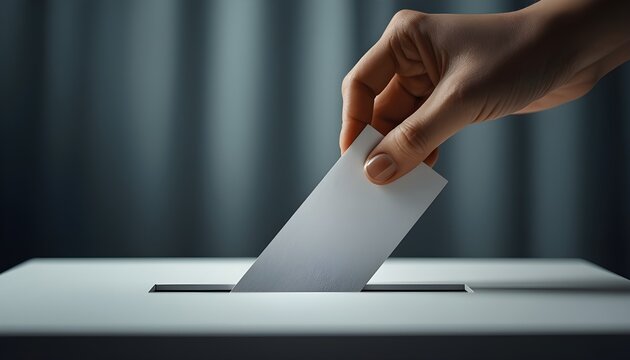 Casting Vote into Ballot Box