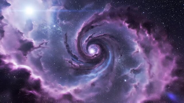 Cosmic whirlpool of swirling nebulae and stars, a celestial spectacle in deep space
