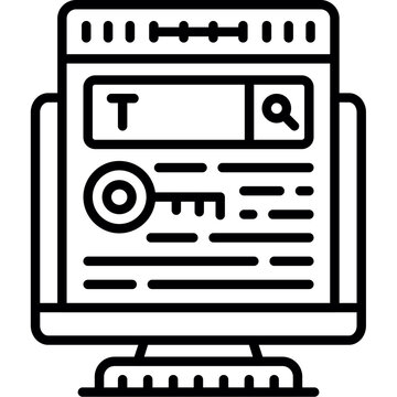 Keyword Research Icon Vector Element