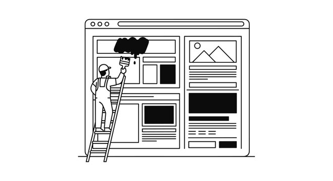Web Design Process Illustration