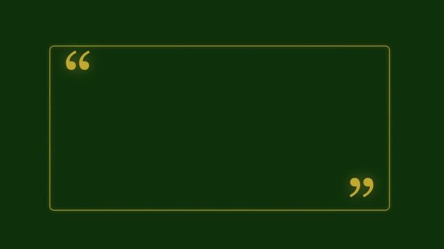 Animated Quote Box Elegant decorative quotation marks appear on green screen.mp4