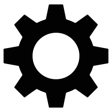 Cogwheel gear toothed wheel mechanical silhouette