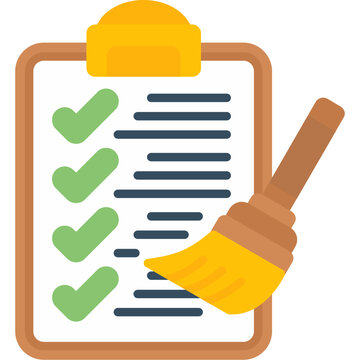 Cleaning Checklist Icon Vector Element