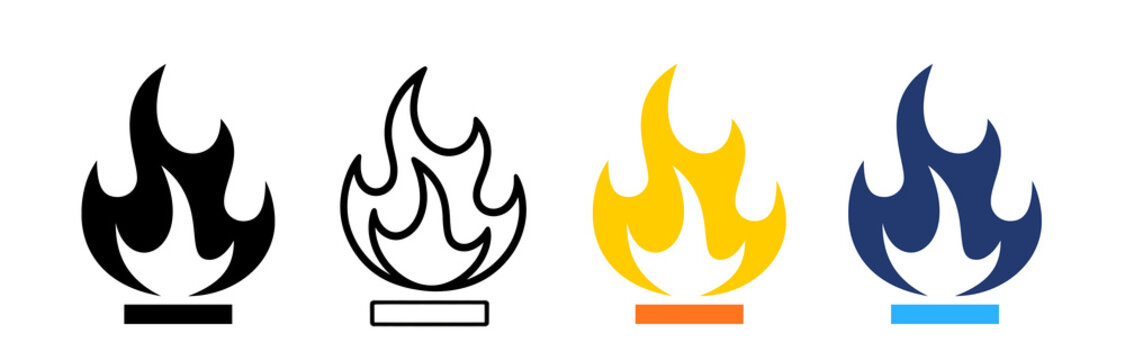 fire flames set, fire, flame, heat, energy, hot, summer, bunner, cooking flame, kitchen flame, fire icons, temperature hot, weather hot 