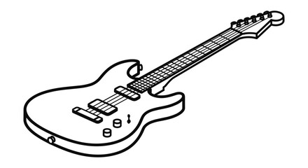 Obraz premium Electric Guitar Outline