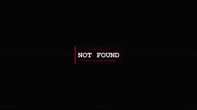 System failure 404 error message animation