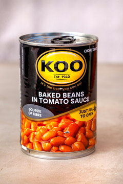 KOO Baked Beans in Tomato Sauce Tin South African Grocery Product Editorial