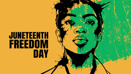 Juneteenth freedom day - banner, poster, background - vector illustration © KR Studio