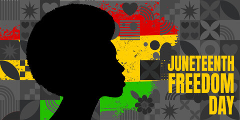 Juneteenth freedom day - banner, poster, background - vector illustration © KR Studio
