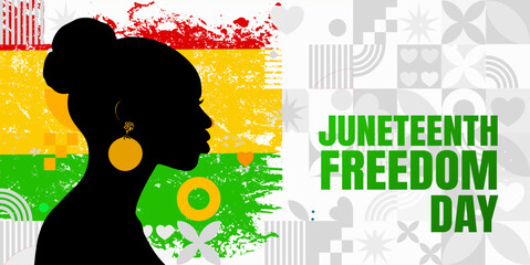 Juneteenth freedom day - banner, poster, background - vector illustration © KR Studio