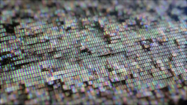 Abstract 3D Cubes Grid Flowing Dark Motion Background