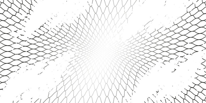 Wire mesh fence isolated on white background