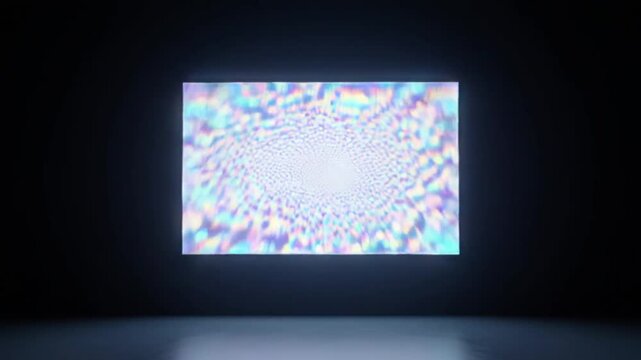 Abstract Digital Screen Displaying Psychedelic Tunnel Effect - Motion Graphics