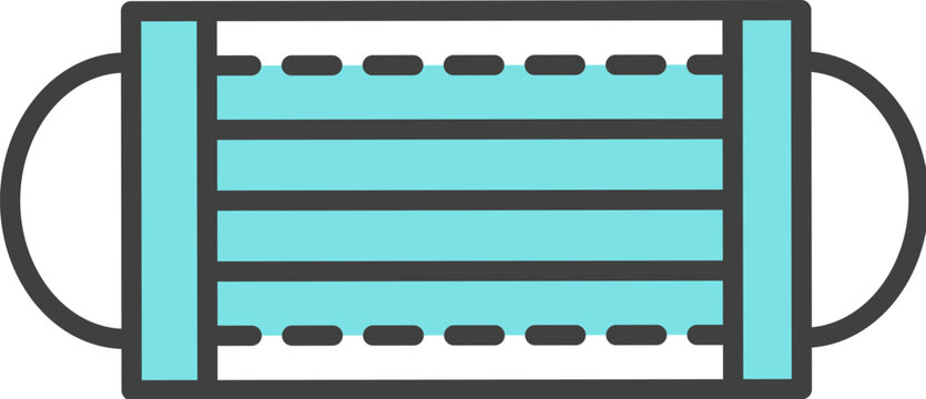 Cartoon style drawing of surgical mask