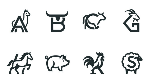 Animal Silhouettes in Alphabetical Order.