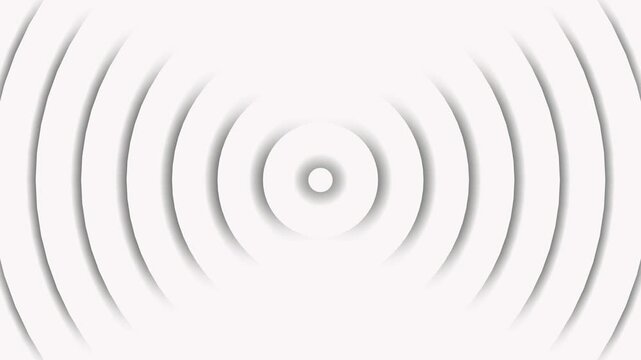 Radio waves background. network tower produced radio wave concept. Radio Waves in Circle Form, Radio wave signal animated white background.