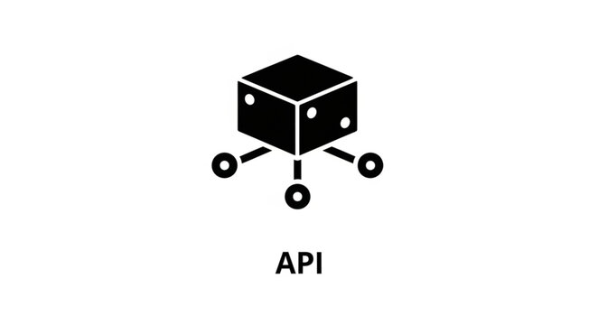 Black cube with API connections.