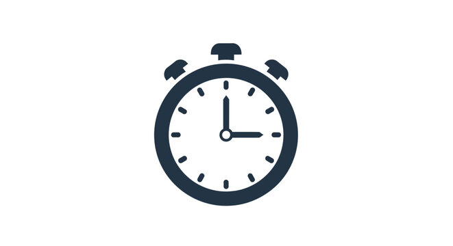 Stopwatch icon representing time, speed, and efficiency for various applications and projects