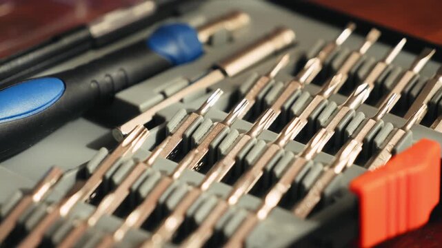 Tool boxes, maintenance kits, various tools, an indispensable helper around the home. High quality 4k footage