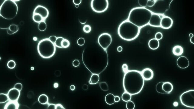 不規則に浮遊する光の泡が幻想的に消える抽象テクスチャ