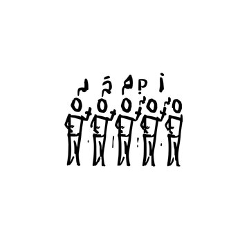 Marching band icon logo design. Musician sign and symbol. Drum major icon. Music parade design.