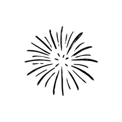 Fototapeta premium Firework burst icon logo design. Sparkle explosion sign and symbol. Fireworks icon. Celebration party decor.