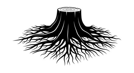 Tree Stump with Exposed Roots © Hantu