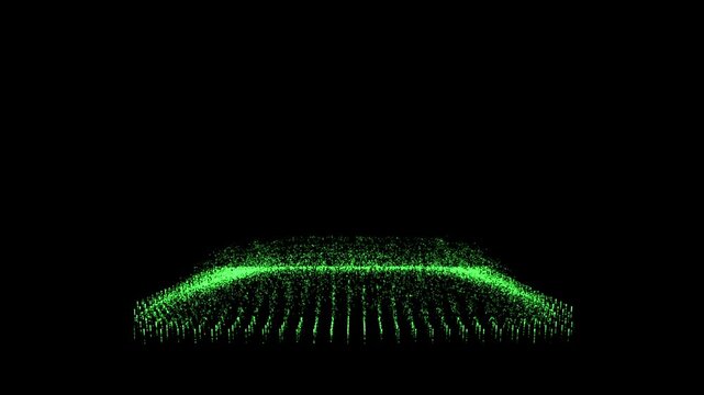 3D green pulsating dot spectrograph