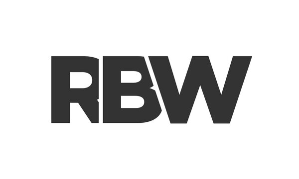 RBW logo design template with strong and modern bold text. Initial based vector logotype featuring simple and minimal typography. Trendy company identity.