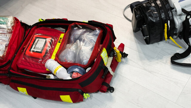 08.12.2024, Zory, Poland. Portable Medical Equipment Kit