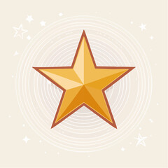 Obraz premium Golden Star Illustration