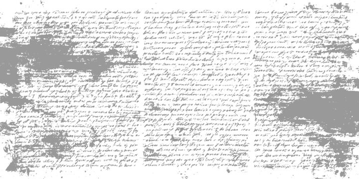 Distressed grey handwritten script texture on white background with smudged ink