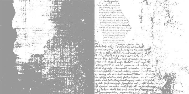 Faded grey and white textured background with distressed handwritten script abstract grunge
