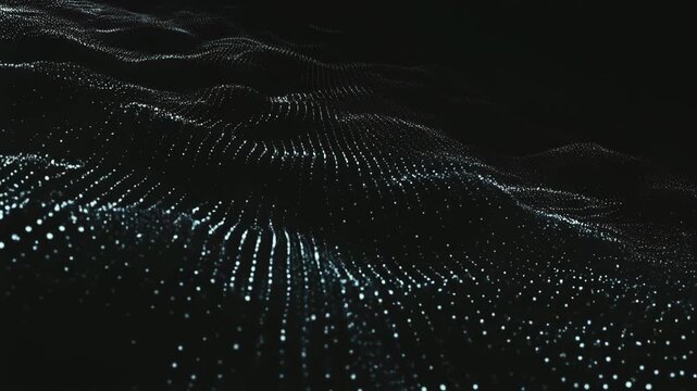 暗闇に揺らめく粒子ノイズの抽象テクスチャ背景