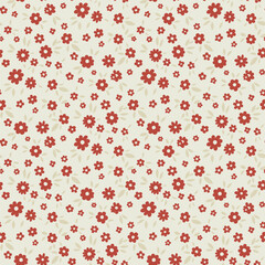 Ivory Small Calico Floral Textile Pattern © Sonulkaster