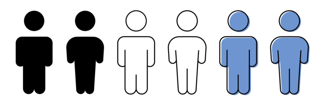 User person avatars silhouette and profile icons