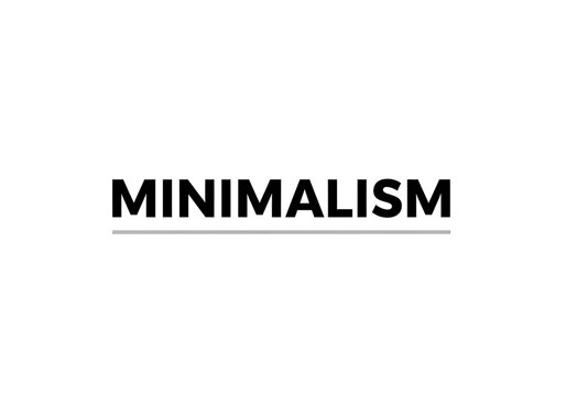 Minimalism text graphic a bold and simple design for conceptual art
