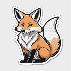 Obraz premium Cute Cartoon Fox Illustration