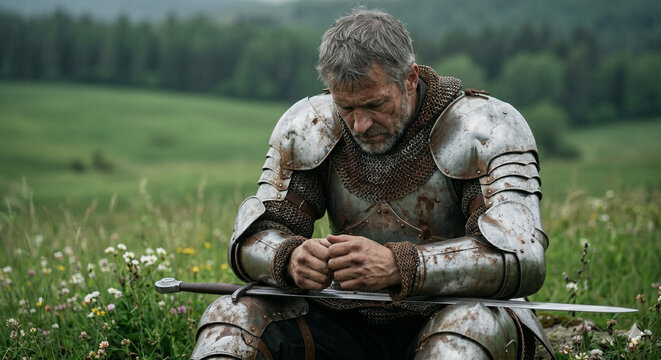 knight with sword