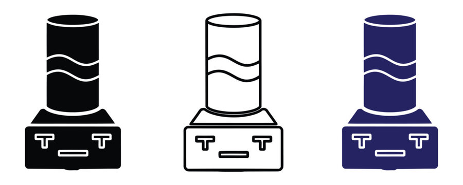 Vector illustration of three usb connectors in black, white, and blue colors