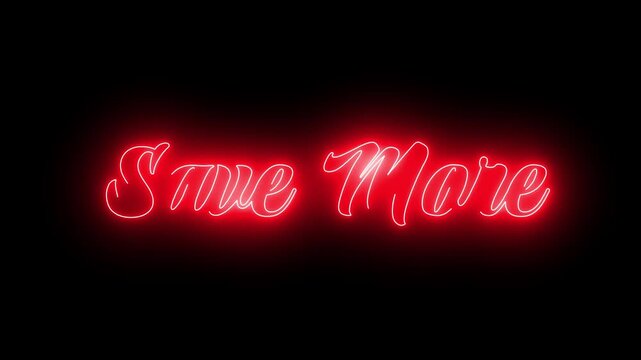 Red Neon Script Sign Glowing Brightly Against a Dark Background with Urban Night Vibe.