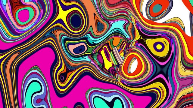 Vibrant abstract psychedelic swirl pattern with bold colors